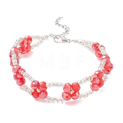 Glass Beaded Bracelets for Women BJEW-JB12736-1