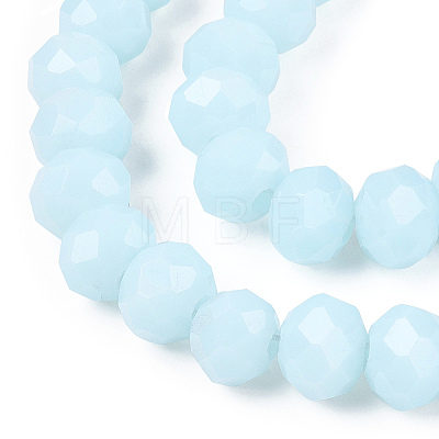 Opaque Solid Color Imitation Jade Glass Beads Strands EGLA-A044-P1mm-D06-1