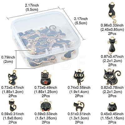 20Pcs 10 Styles Alloy Enamel Charms ENAM-YW0003-16-1