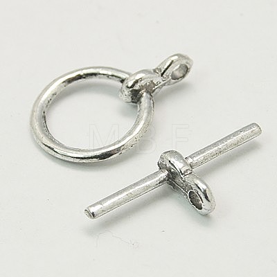 Tibetan Style Toggle Clasps TIBE-AB2035Y-NF-1