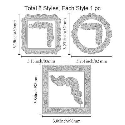 Carbon Steel Cutting Dies Stencils DIY-WH0309-1045-1