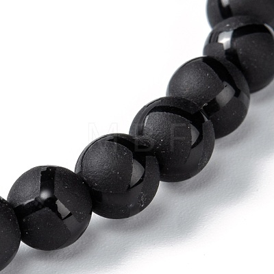 Frosted Glass Beads Stretch Bracelets BJEW-I296-08A-1