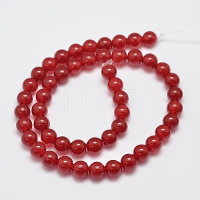 Natural & Dyed Malaysia Jade Bead Strands G-A146-8mm-A02-1