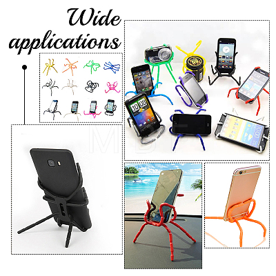 Resin Multi-Function Portable Spider Flexible Grip Phone Holder AJEW-WH0323-10A-1