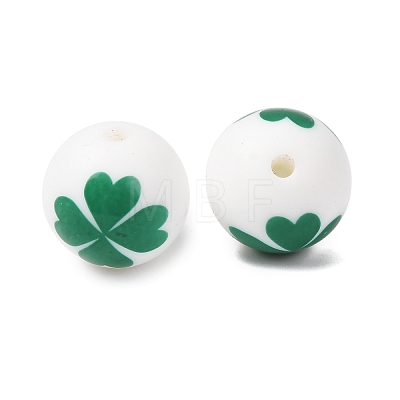 Food Grade Eco-Friendly Printed Silicone Beads SIL-A013-01A-28-1