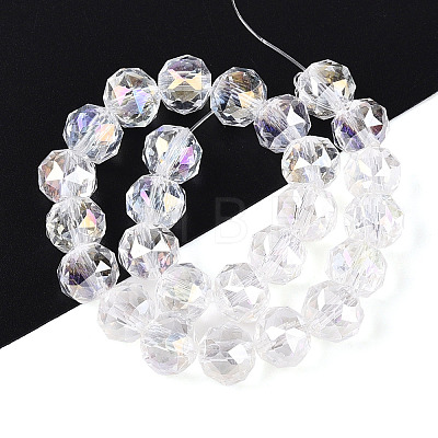 AB Color Plated Transparent Glass Round Beads Strands EGLA-T029-8mm-12T-18-1