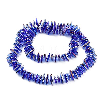 Electroplate Transparent Glass Beads Strands EGLA-R114-01D-1