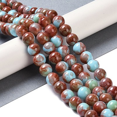 Baking Paint Glass Bead Strands GLAA-H031-01C-04-1