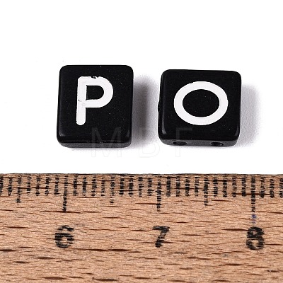 Opaque Acrylic Enamel Beads SACR-Q001-18B-1