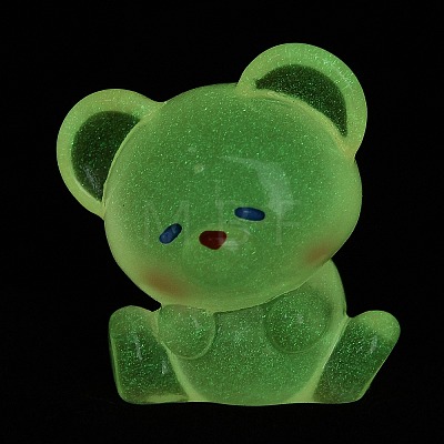 Luminous Resin Cute Little Bear Ornaments RESI-Z008-01E-1