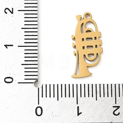 5Pcs 201 Stainless Steel Pendants STAS-B064-13G-1