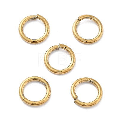 Ion Plating(IP) 304 Stainless Steel Open Jump Rings X-STAS-M081-02G-01-1