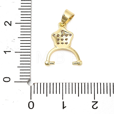 Brass Micro Pave Clear Cubic Zirconia Pinch Bails KK-L229-031G-1