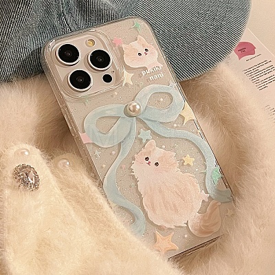 Cute Cartoon Cat TPU Plastic Mobile Phone Cover PW-WGF333E-05-1