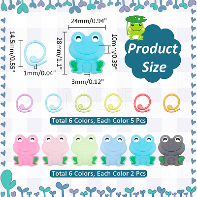  Frog Luminous Silicone Knitting Needle Point Protectors SIL-NB0001-35-1