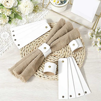12Pcs PU Leather Napkin Rings AJEW-CL0005-81D-1