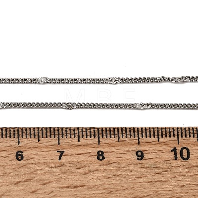 12Pcs 1.8MM 304 Stainless Steel Textured Twisted Chain Necklaces for Men Women NJEW-H093-20P-03-1