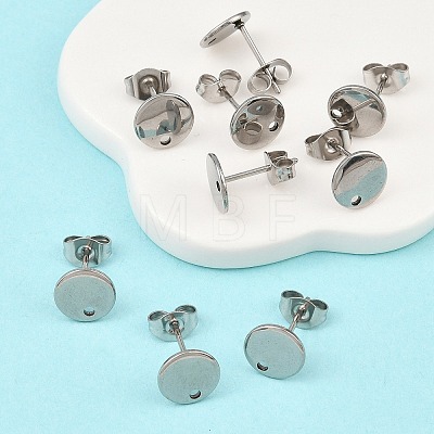 Non-Tarnish 304 Stainless Steel Stud Earring Findings X-STAS-R063-35-1