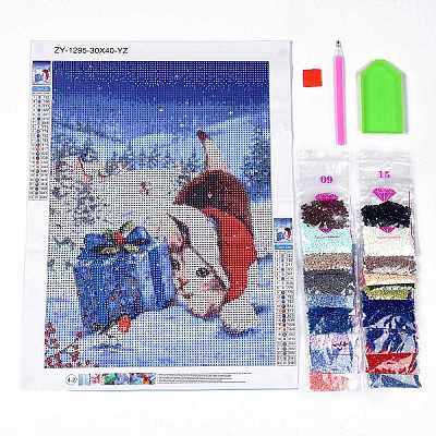 DIY Christmas Theme Diamond Painting Kit DIY-H161-03-1