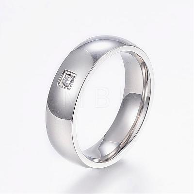 304 Stainless Steel Wide Band Rings RJEW-G082-02-1