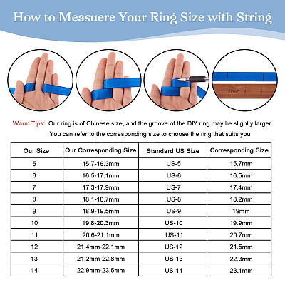 12Pcs 6 Styles 201 Stainless Steel Grooved Finger Ring Settings RJEW-TA0001-04EB-1