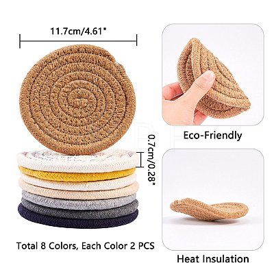 Cotton Thread Weave Hot Pot Holders DIY-NB0003-20-1