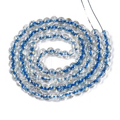 Crackle Transparent Glass Beads Strands X1-GLAA-N030-8mm-01E-1