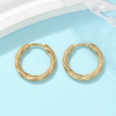 304 Stainless Steel Twist Hoop Earrings for Women EJEW-A130-02C-G-1