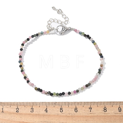 Natural Multicolor Tourmaline Bead Bracelets X-BJEW-JB04555-06-1