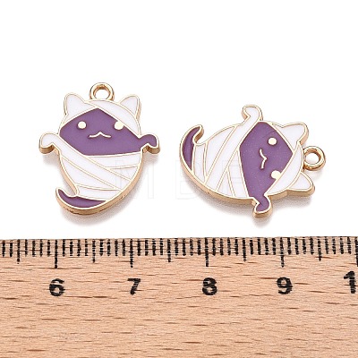 Halloween Theme Rack Plating Alloy Enamel Pendants ENAM-N056-355C-1