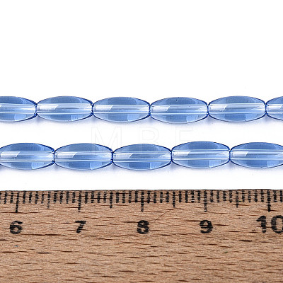 Transparent Glass Beads Strands GLAA-T028-15T-03-1