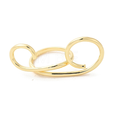 Brass Wire Open Cuff Rings RJEW-P098-01G-1