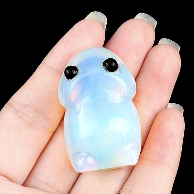 Synthetic Opalite Carved Frog Figurines PW-WG73755-15-1