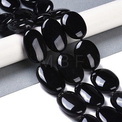 Natural Black Gemstone Beads Strands G-Q164-A01-01-1