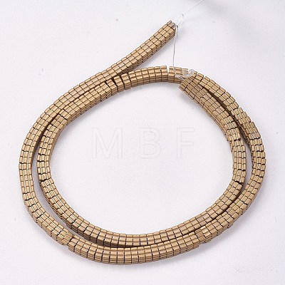 Electroplated Non-magnetic Synthetic Hematite Beads Strands G-P367-F05-1
