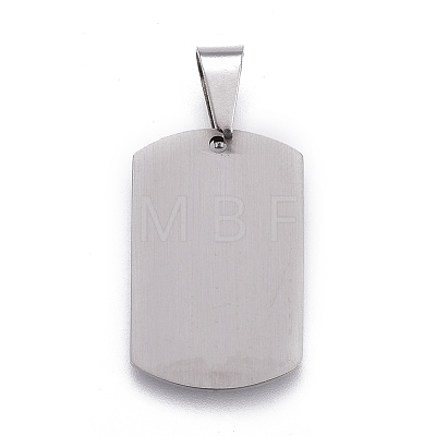 201 Stainless Steel Stamping Blank Tag Pendants STAS-O044-01-122-1