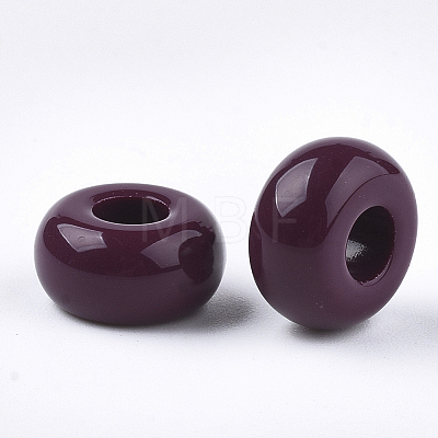 Opaque Acrylic European Beads LS-X-SACR-T344-06D-1