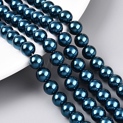 Glass Pearl Beads Strands HY-G002-01D-09-1