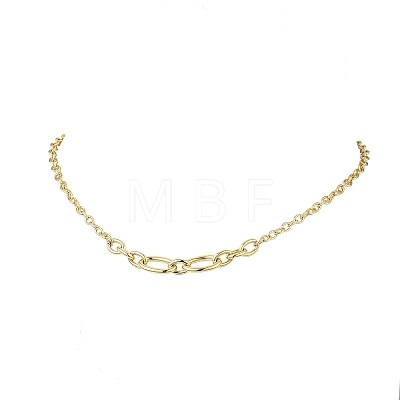 Brass Figaro Chain Cable Chain Necklaces NJEW-JN05690-1
