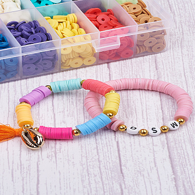 24 Colors Handmade Polymer Clay Beads CLAY-TA0001-05-1