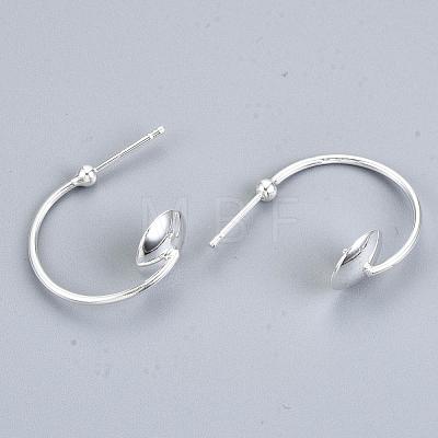 Brass Stud Earring Findings KK-T038-256S-1
