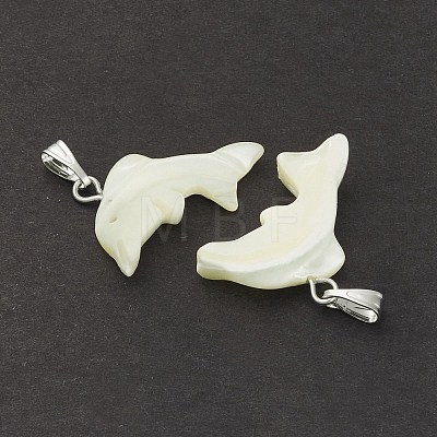 Natural Trochid Shell/Trochus Shell Pendants SSHEL-K027-14-1