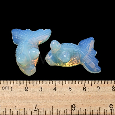 Opalite Carved Goldfish Figurines DJEW-D012-08M-1