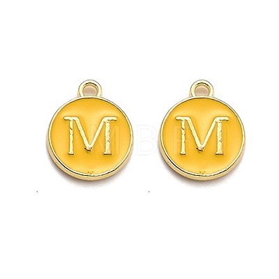 Golden Plated Alloy Enamel Charms LS-ENAM-Q437-13M-1