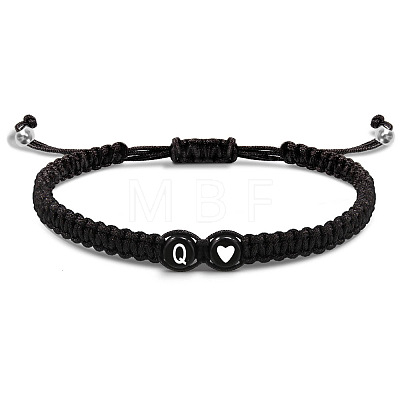 304 Stainless Steel Alphabet Beads Braided Bead Bracelets RY3090-17-1