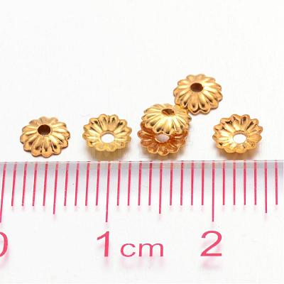 Golden Iron Flower Bead Caps X-IFIN-D023-G-1