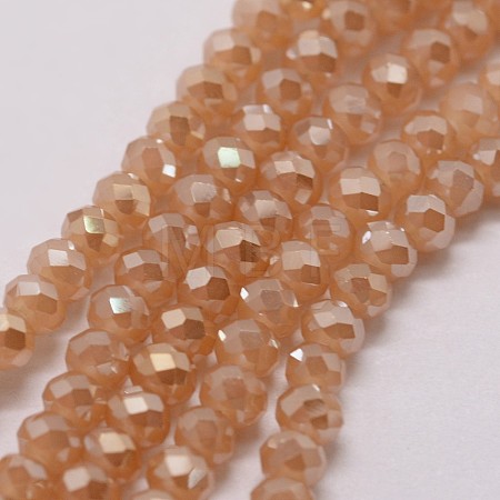 Electroplate Glass Bead Strands X-GLAA-K016-2x3mm-09PL-1