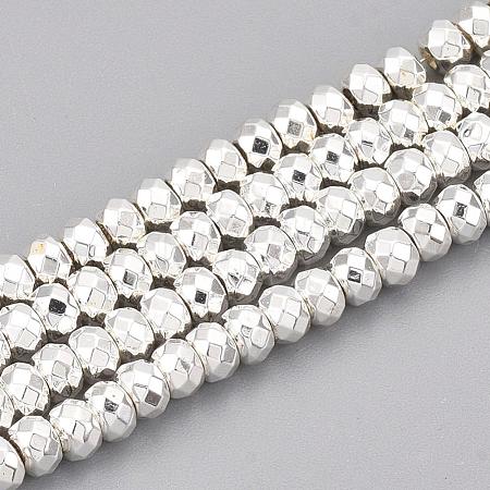 Electroplate Non-magnetic Synthetic Hematite Bead Strands G-Q465-21S-1