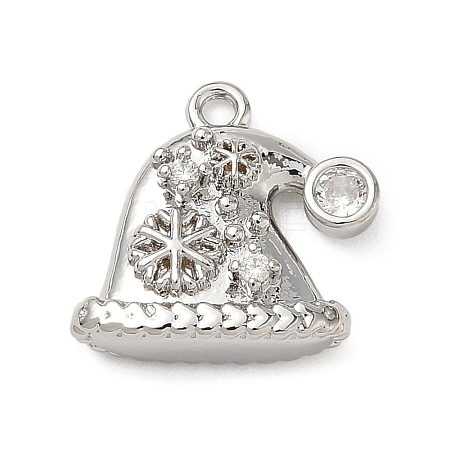 Brass Micro Pave Cubic Zirconia Charms LS-KK-H521-02B-P-1