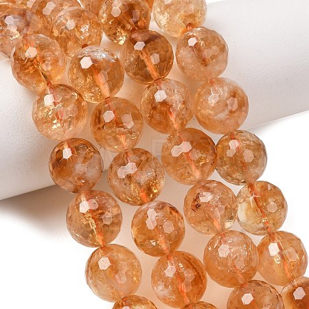 Natural Citrine Beads Strands GG-CBA59DD-C02-10mm-1